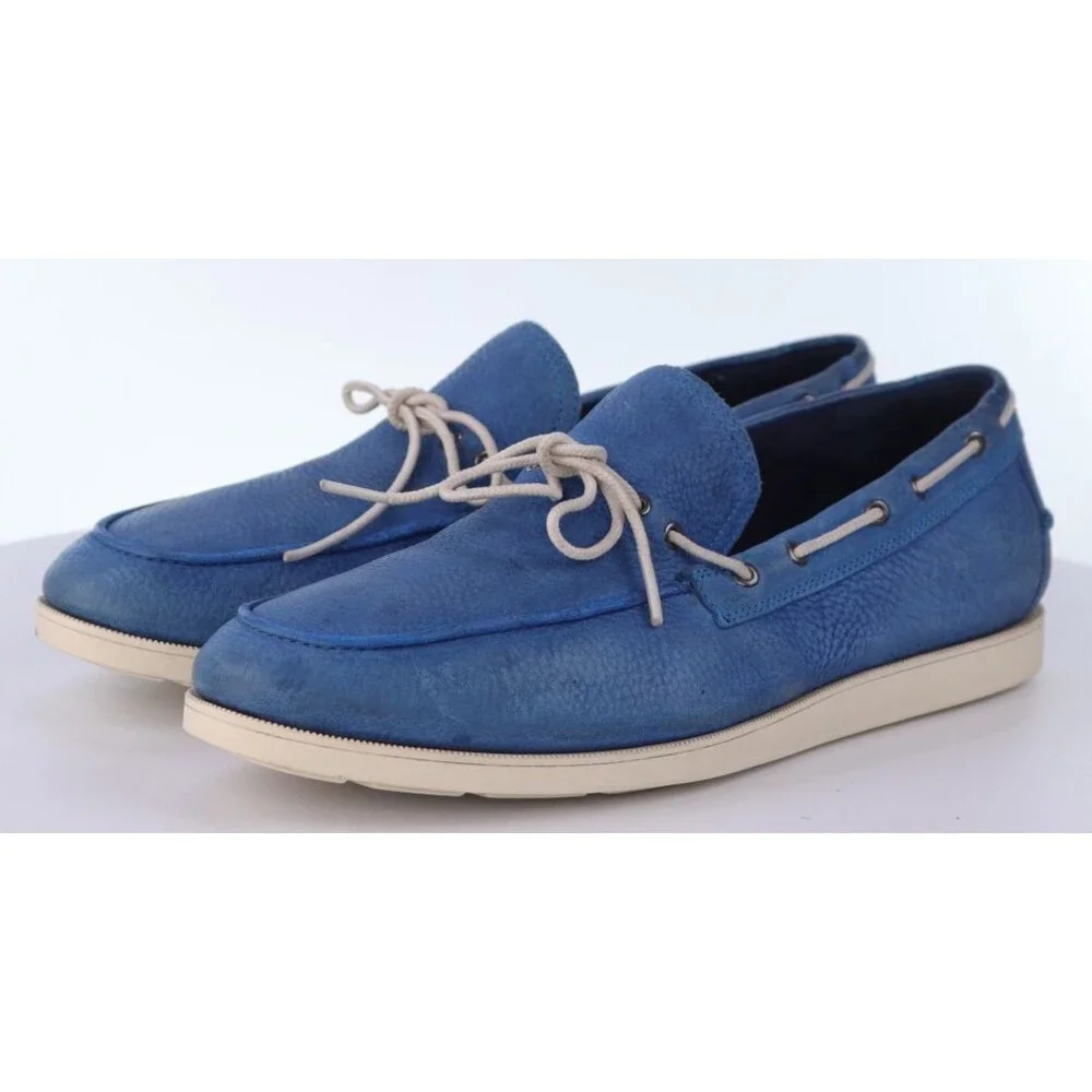 Cole Haan Nik Air Men's Boat Shoes Size 10 Leather Blue C11344